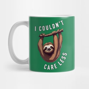 "I couldn't care less" lazy sarcastic sloth Mug